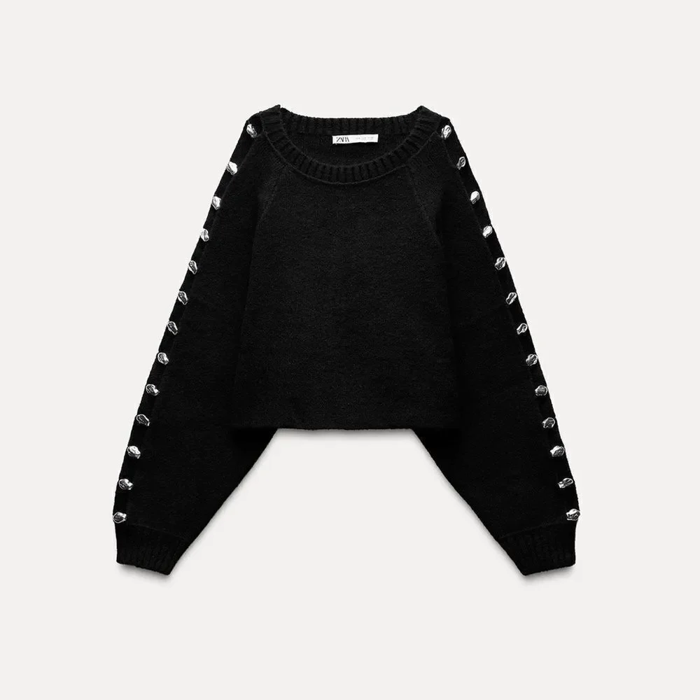 Zara bobble sleeve knit sweater - Picture 4 of 5